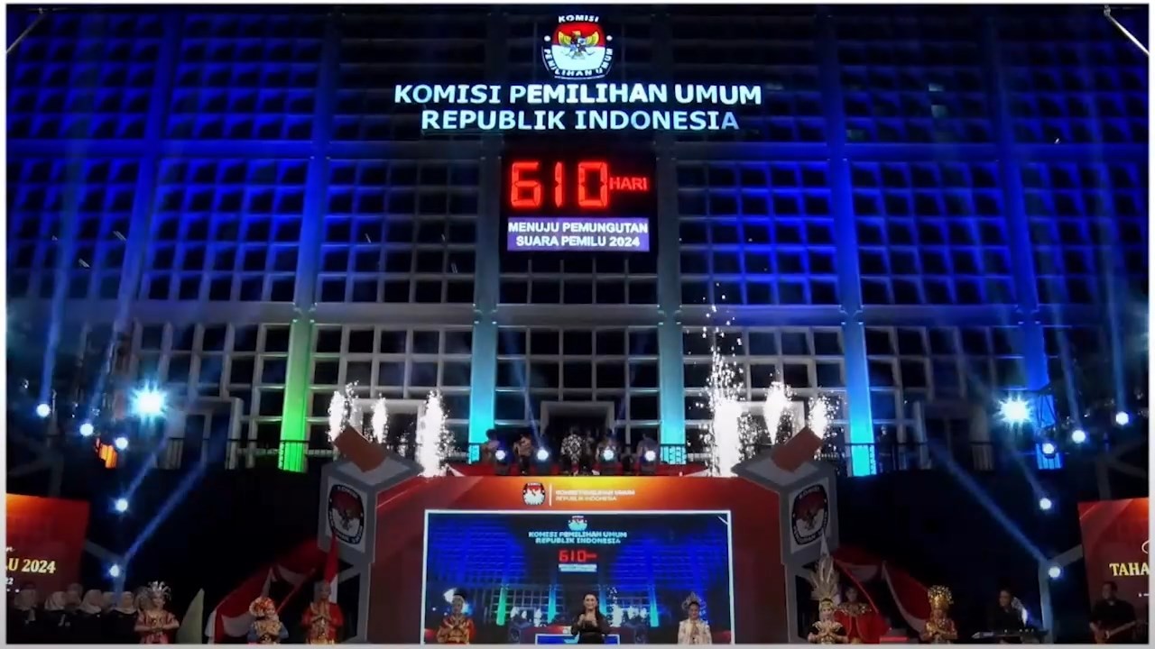 suasana peluncuran Tahapan Pemilu 2024 di KPU RI